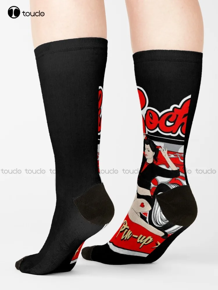 Pin Up Girl Rockabilly Music Hot Rod Sock Hop Rocker Vintage Classic Rock And Roll Socks Youth Black Soccer Socks Cartoon Retro
Pin Up Girl Rockabilly Music Hot Rod Sock Hop Rocker Vintage Classic Rock And Roll Socks Youth Black Soccer Socks Cartoon Retro