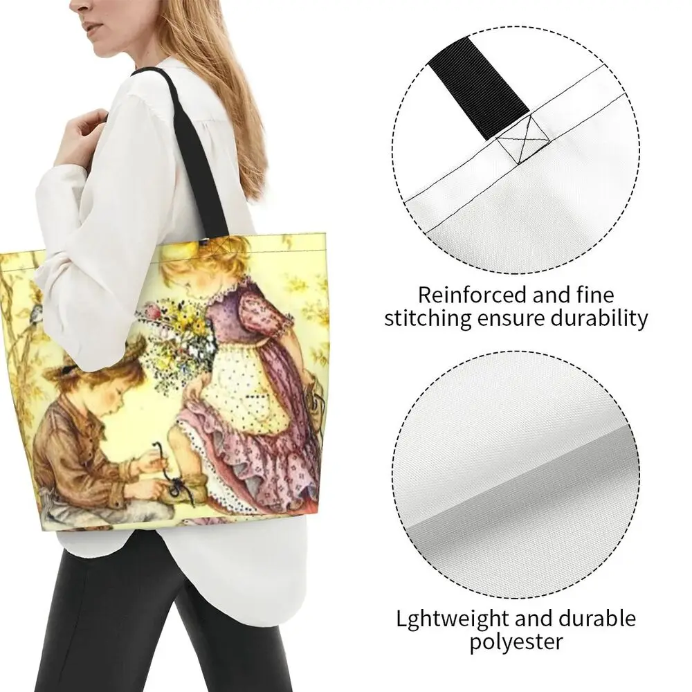 Custom Kawaii Sarah Kay Shopping Canvas Bags Women Portable Large Capacity Groceries Girl Roses And Watering Tote Shopper Bags 18 S58d8c2c4f2cd449fbdd05921e02cc7b6O