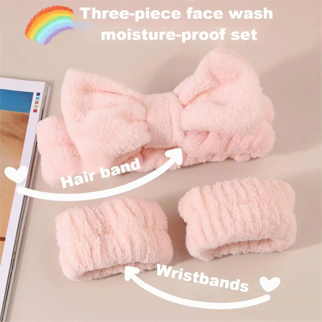 Free Shipping Face Wash Wristbands Shampoo And Moisture-proof Three Piece Set Of Coral Fleece Absorbent Hair Wrist Band Headband
Free Shipping Face Wash Wristbands Shampoo And Moisture-proof Three Piece Set Of Coral Fleece Absorbent Hair Wrist Band Headband