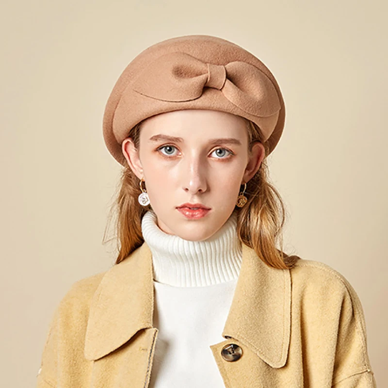 New 100% Wool Beret Winter Berets Women Fashion Floral Fedora Hat French Trilby Wool Soft Stewardess Hat Beanie Female Cap
New 100% Wool Beret Winter Berets Women Fashion Floral Fedora Hat French Trilby Wool Soft Stewardess Hat Beanie Female Cap