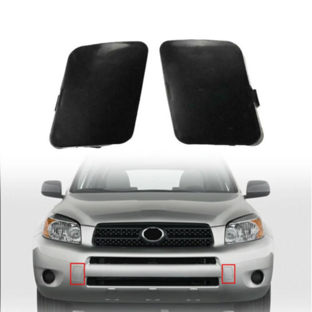 

New Practical Quality Durable Tow Hook Cover Cover ACA33 1 Pair 2 X 53285-42930 53286-42931 ABS Plastic Bumper Car