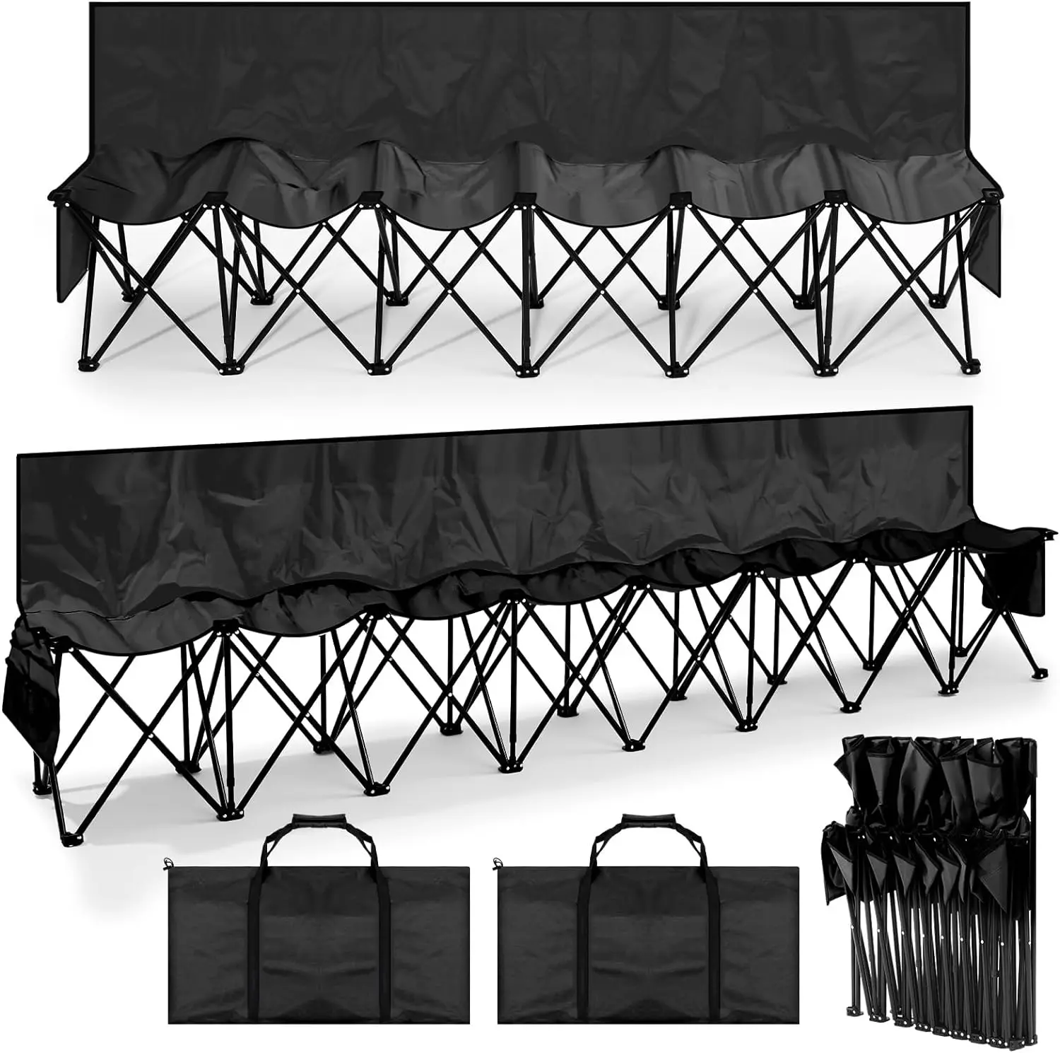 2 Size Soccer Bench Outdoor Team Bench Seat with Back Portable Folding Bench Chairs for Sports Fast Set up Camping
2 Size Soccer Bench Outdoor Team Bench Seat with Back Portable Folding Bench Chairs for Sports Fast Set up Camping