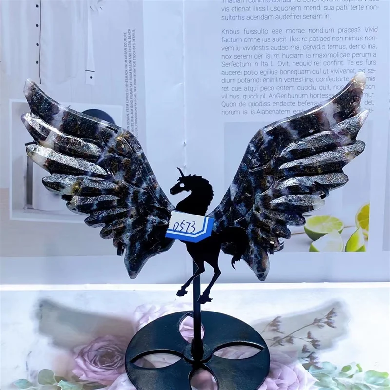 Natural Zebra Fluorite Unicorn Wings Carving Sculpture Quartz Healing Energy Gemstone Crafts For Home Decoration 1pair
Natural Zebra Fluorite Unicorn Wings Carving Sculpture Quartz Healing Energy Gemstone Crafts For Home Decoration 1pair