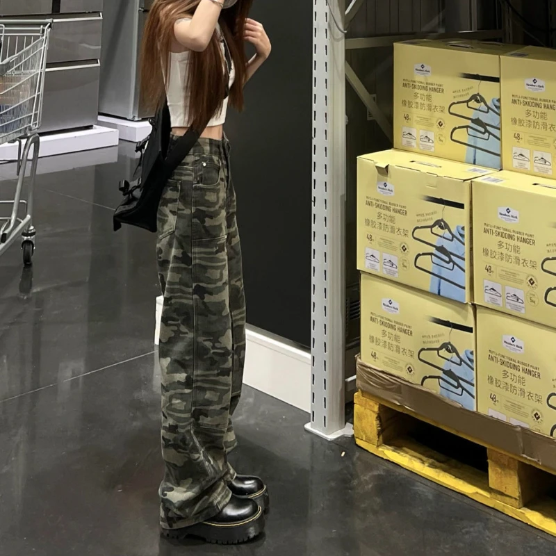 Women Jeans American Ins Tide Vintage Work Camouflage Jeans Female Hip-hop High Street Loose Skinny Straight Pants
Women Jeans American Ins Tide Vintage Work Camouflage Jeans Female Hip-hop High Street Loose Skinny Straight Pants