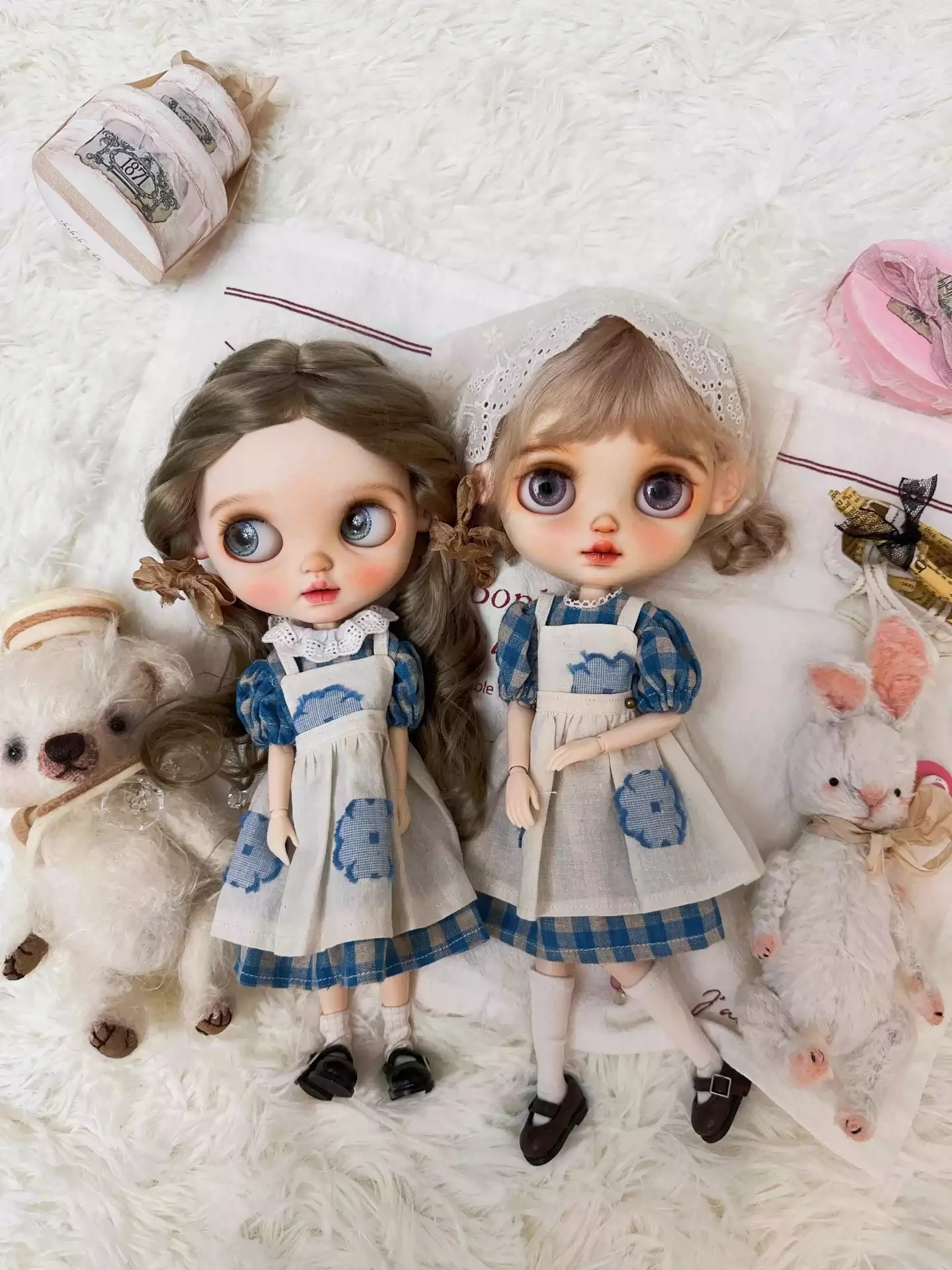 

Dula Doll Clothes Dress Blue checker skirt Blythe ob24 ob22 Diandian Azone Licca ICY JerryB 1/6 Bjd Doll Accessories