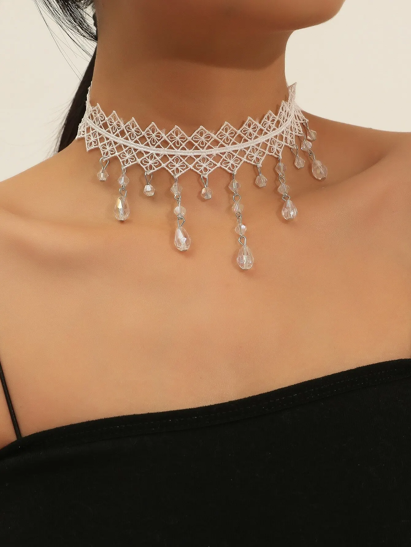 1 Pc Ladies Gorgeous Black Lace Crystal Color Flower Necklace Beach Travel Holiday Fashion Classic Personalized Jewelry Evening Day 5 Mallzona S58e15be4c602418c8dfe6901488bd7d8Z 1 Pc Ladies Gorgeous Black Lace Crystal Color Flower Necklace Beach Travel Holiday Fashion Classic Personalized Jewelry Evening Day Mallzona