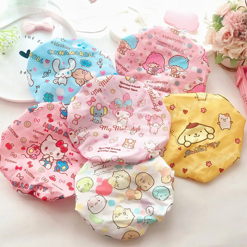 Sanrio Melody Kuromi Hello Kitty Cinnamoroll Cute Double Layer Shower Cap Children Bath Shower Hat Kitchen Oil Fume Prevention
Sanrio Melody Kuromi Hello Kitty Cinnamoroll Cute Double Layer Shower Cap Children Bath Shower Hat Kitchen Oil Fume Prevention