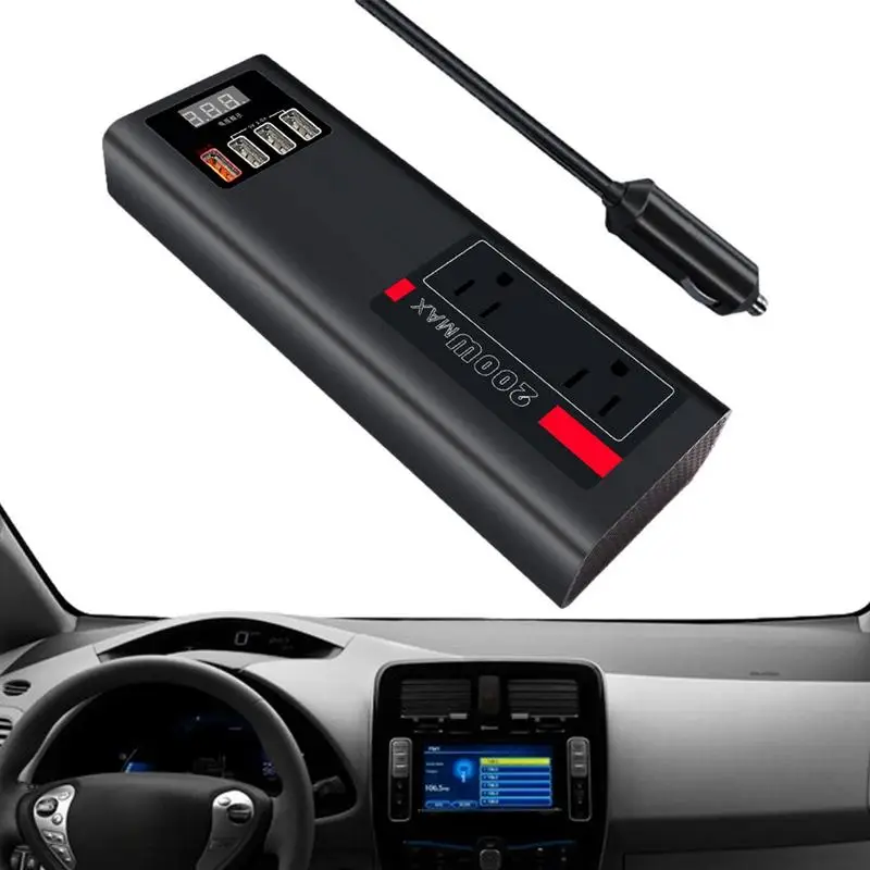 

Автомобильный инвертор мощности 200 Вт QC3.0 SUV адаптер питания 12 В постоянного тока в 220 В переменного тока автомобильный преобразователь зарядного устройства с 3 портами USB Автомобильные инверторы