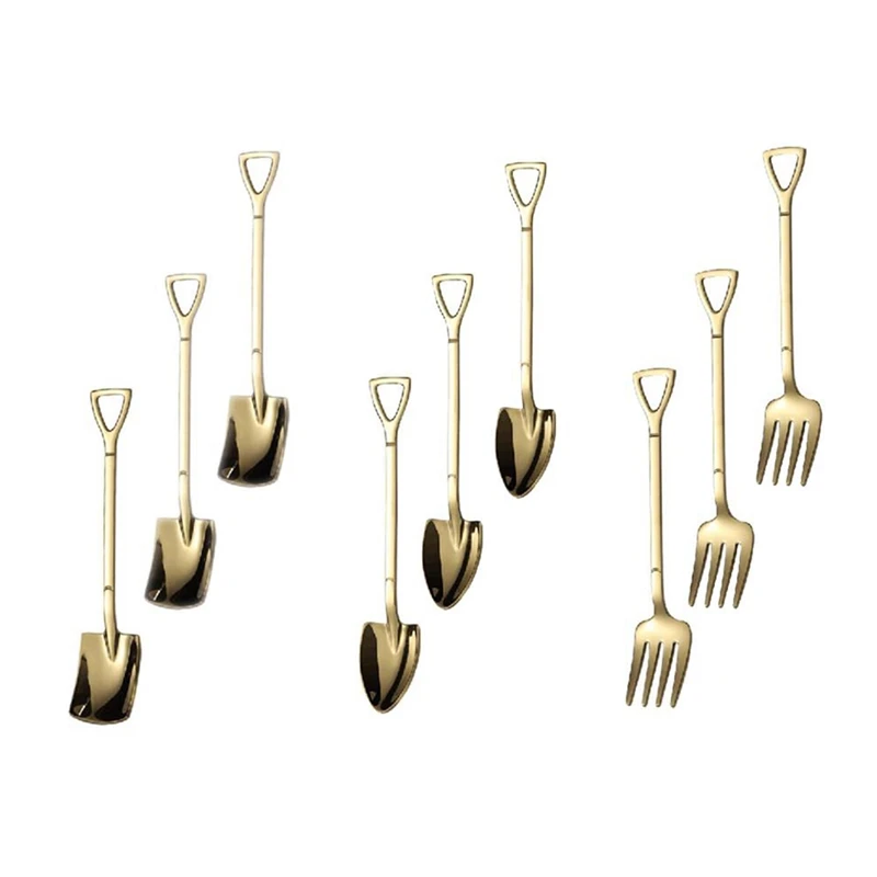 9 Pcs Shovel Spoon Fork Shovel Coffee Spoon Shovel Handle Dessert Spoon Ice Cream Spoon Shovel Shape Fork Fruit Fork
9 Pcs Shovel Spoon Fork Shovel Coffee Spoon Shovel Handle Dessert Spoon Ice Cream Spoon Shovel Shape Fork Fruit Fork