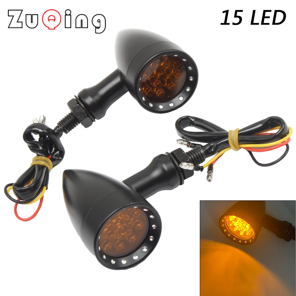 Motorcycle Blinker Lights Indicators Turn Signals Lamp Flasher Zinc alloy Black Bullet 15 LED 12V for Honda Suzuki Cafe Racer
Motorcycle Blinker Lights Indicators Turn Signals Lamp Flasher Zinc alloy Black Bullet 15 LED 12V for Honda Suzuki Cafe Racer