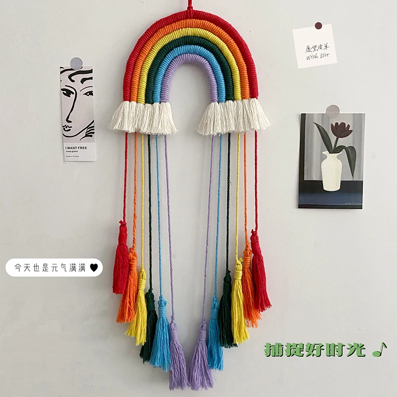 Garden Decoration Girls Bedroom Room Decoration Accessories Seven Colors of Rainbow Hanging Hand-woven Cotton Rope Pendant
Garden Decoration Girls Bedroom Room Decoration Accessories Seven Colors of Rainbow Hanging Hand-woven Cotton Rope Pendant