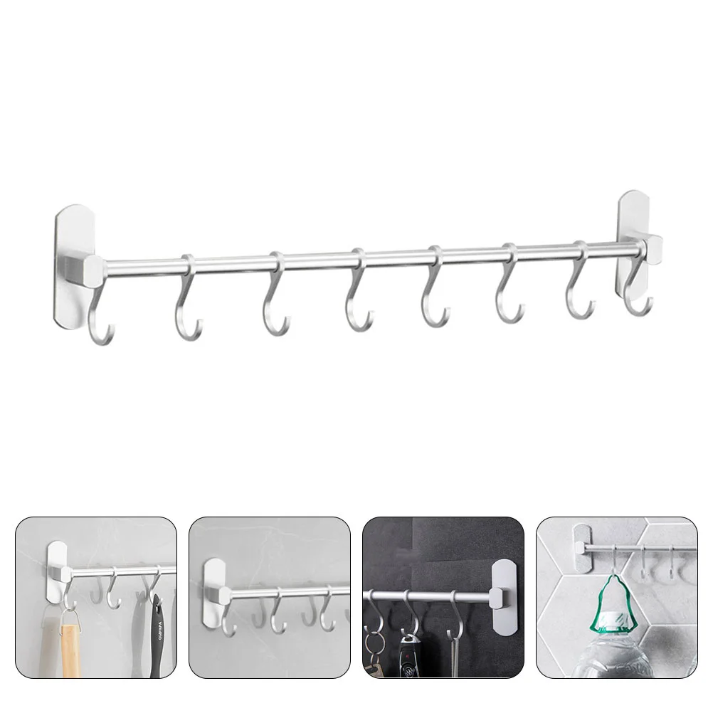 Kitchen Rail Kitchenware Row Hook Storage Rack Holder Wall-mounted Household Movable Hanging Shelf
Kitchen Rail Kitchenware Row Hook Storage Rack Holder Wall-mounted Household Movable Hanging Shelf
