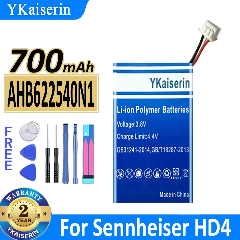 

700mAh YKaiserin Battery AHB622540N1 For Sennheiser HD4.40BT HD 4.50BTNC Digital Bateria