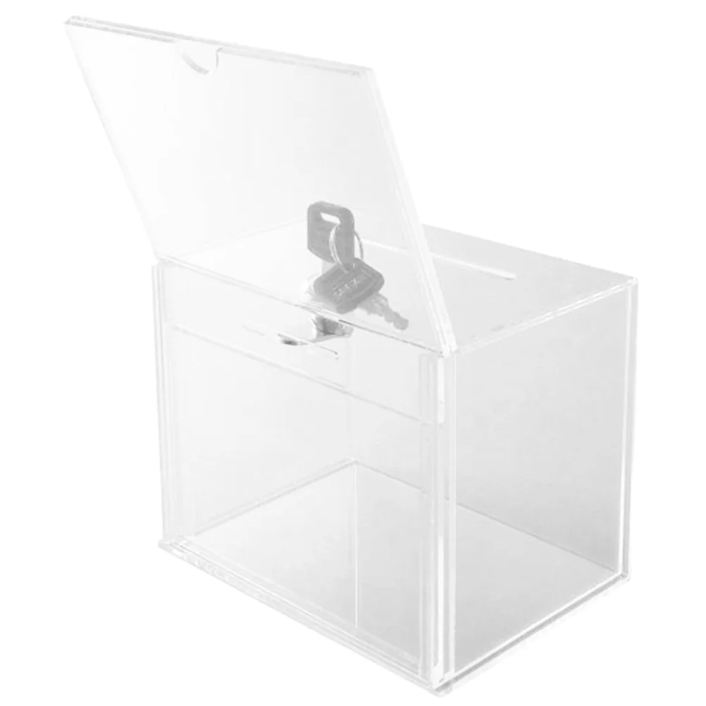 Acrylic Ballot Box Donation Boxes for Fundraising Mailbox Complaint Clear Window Letter Post Container
Acrylic Ballot Box Donation Boxes for Fundraising Mailbox Complaint Clear Window Letter Post Container