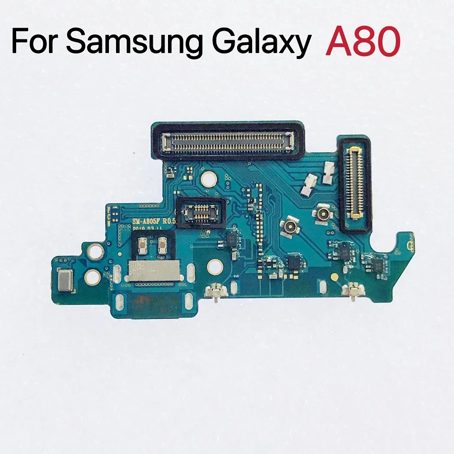 

Original Charging Port Connector Board Parts Flex Cable With Microphone Mic For Samsung Galaxy A80 A805F