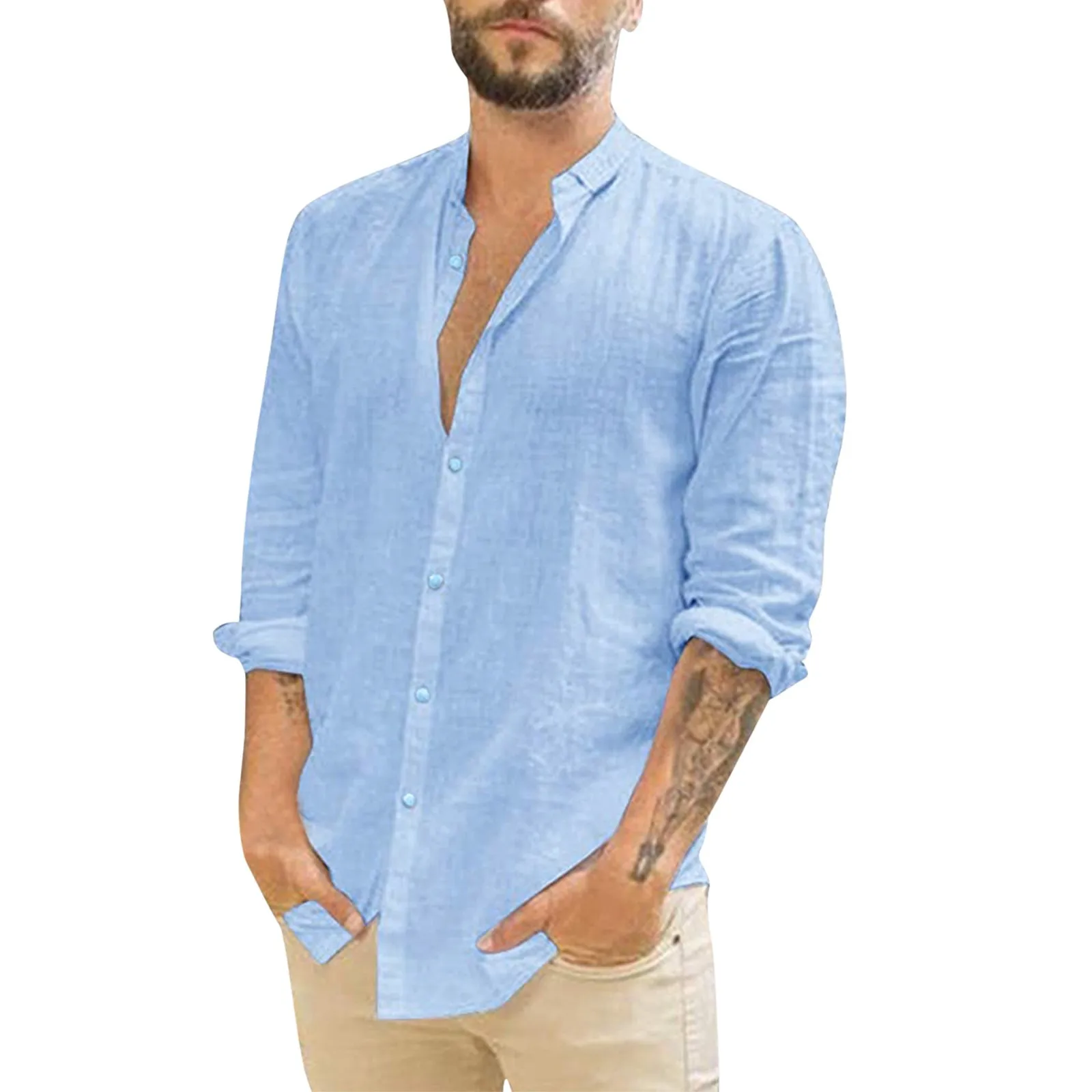 2023 New Men'S Casual Blouse Cotton Linen Shirt Loose Tops Long Sleeve Tee Shirt Spring Autumn Button Collar Handsome Male Blusa
2023 New Men'S Casual Blouse Cotton Linen Shirt Loose Tops Long Sleeve Tee Shirt Spring Autumn Button Collar Handsome Male Blusa