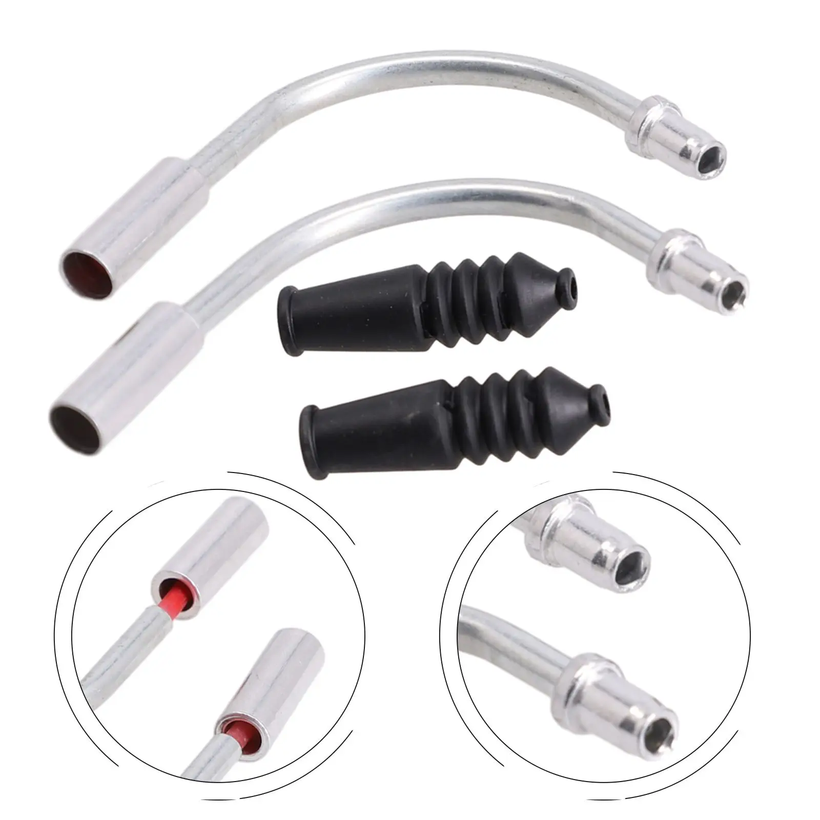 Front Rear Cable Guides Boots V Brake Noodles Kit Mountain Bike Road Bicycle 125mm Aluminium Alloy Practical Durable
Front Rear Cable Guides Boots V Brake Noodles Kit Mountain Bike Road Bicycle 125mm Aluminium Alloy Practical Durable