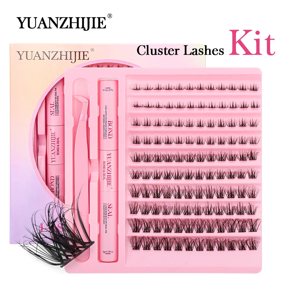 YUANZHIJIE Cluster Lashes Extensions Kit D Curl Premade Volume Fans Russian Fake Eyelashes Bond and Seal Eyelash Tweezers Tools
YUANZHIJIE Cluster Lashes Extensions Kit D Curl Premade Volume Fans Russian Fake Eyelashes Bond and Seal Eyelash Tweezers Tools
