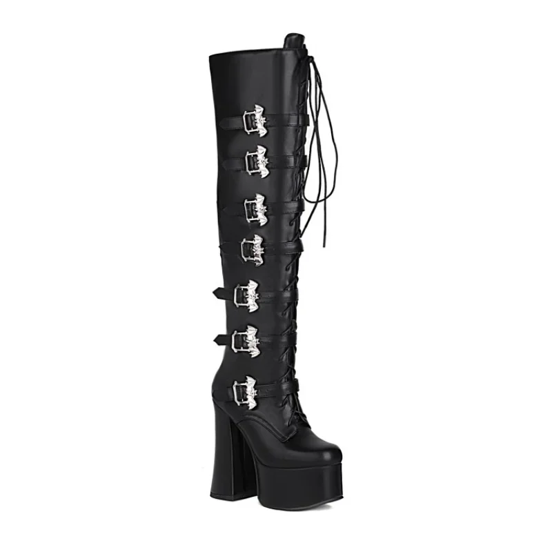 Womens fashion boots Lace-up Big size Metal Buckle zips Carnival boots Over-the-Knee Mocasines women Wedge heel boots
Womens fashion boots Lace-up Big size Metal Buckle zips Carnival boots Over-the-Knee Mocasines women Wedge heel boots