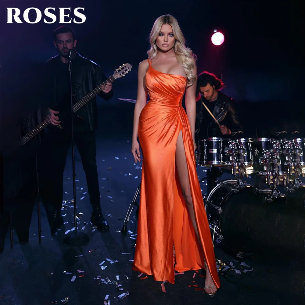 ROSES Stain Mermaid Long Party Dresses Side Split Vintage Night Dress One Shoulder Sweetheart Celebrity Dress vestidos de fiesta
ROSES Stain Mermaid Long Party Dresses Side Split Vintage Night Dress One Shoulder Sweetheart Celebrity Dress vestidos de fiesta