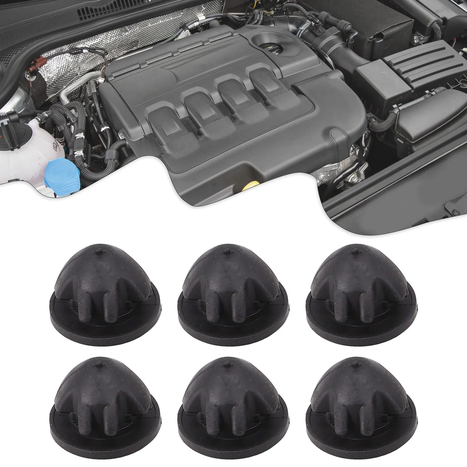 6pcs/set Engine Cover Grommet Rubber Trim Durable Rubber Car Engine Hood Cover Grommet 03G103184C For A3 8P1 2.0 1968 Ccm
6pcs/set Engine Cover Grommet Rubber Trim Durable Rubber Car Engine Hood Cover Grommet 03G103184C For A3 8P1 2.0 1968 Ccm