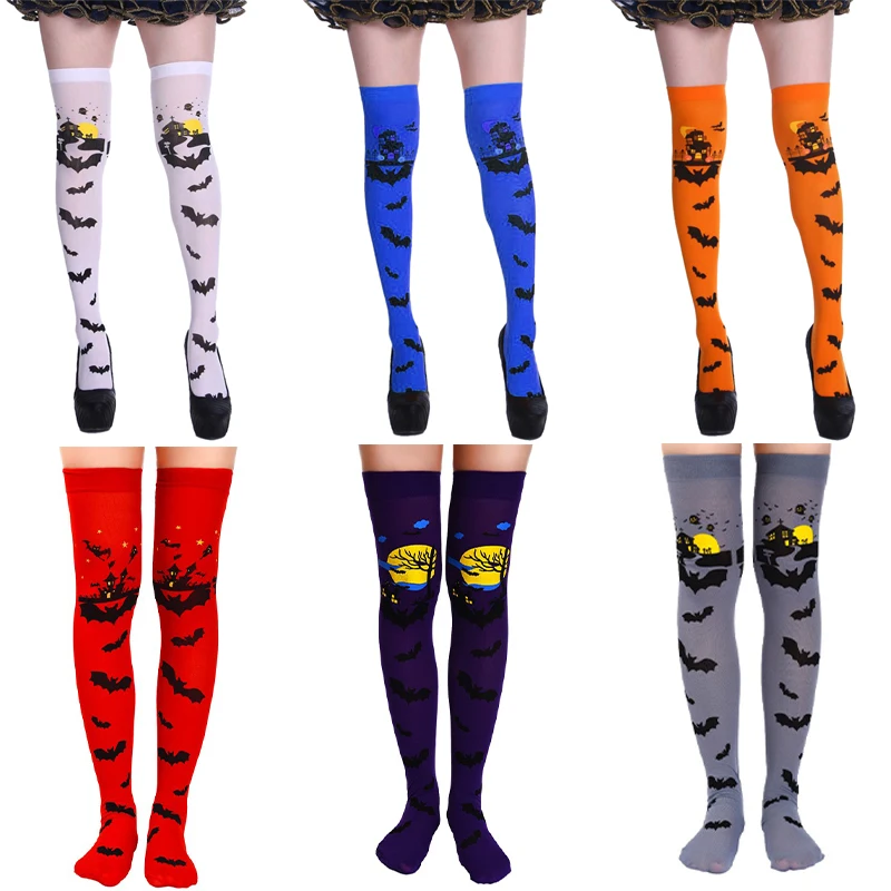 Adult Child Women Girls Halloween Costumes Cosplay Accessories Stockings Socks Bat Print Stockings Overknee Socks
Adult Child Women Girls Halloween Costumes Cosplay Accessories Stockings Socks Bat Print Stockings Overknee Socks