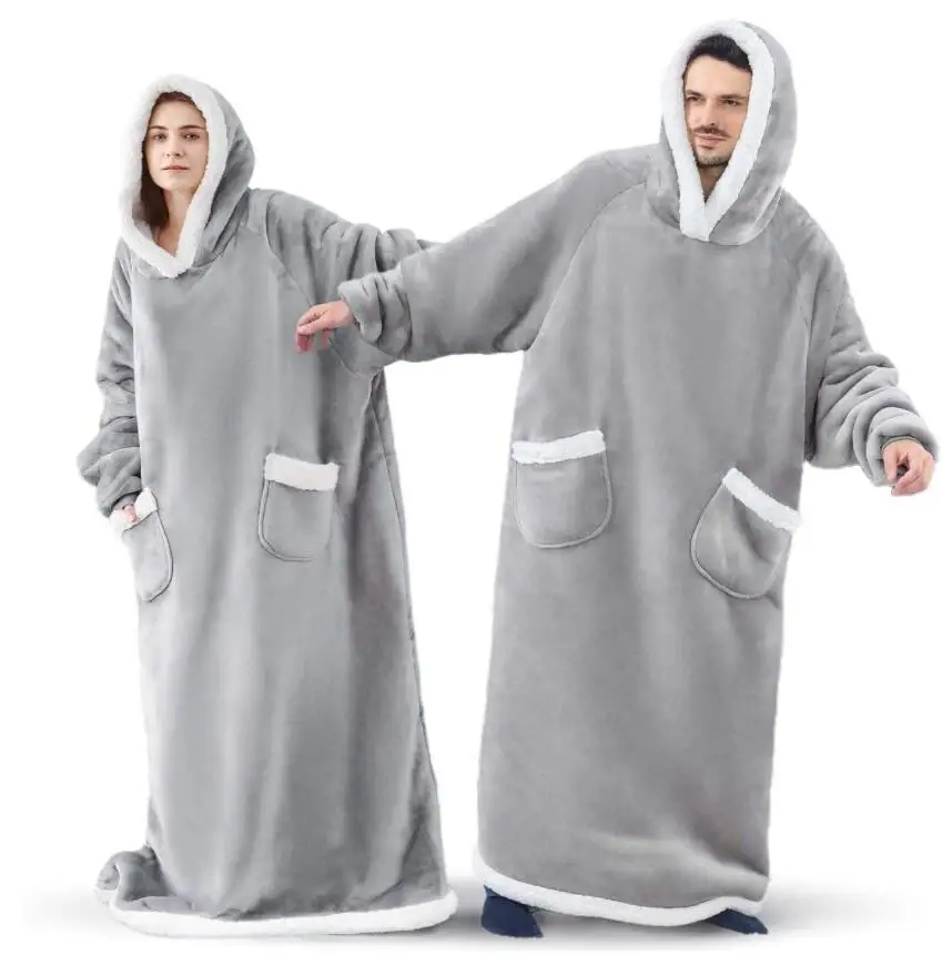 Oversized Wearable Blanket Thick Warm Hoodie Blanket Big Hooded Sweatshirt Hoodie Blanket for Adults Women Girls TV Blanket 2022
Oversized Wearable Blanket Thick Warm Hoodie Blanket Big Hooded Sweatshirt Hoodie Blanket for Adults Women Girls TV Blanket 2022