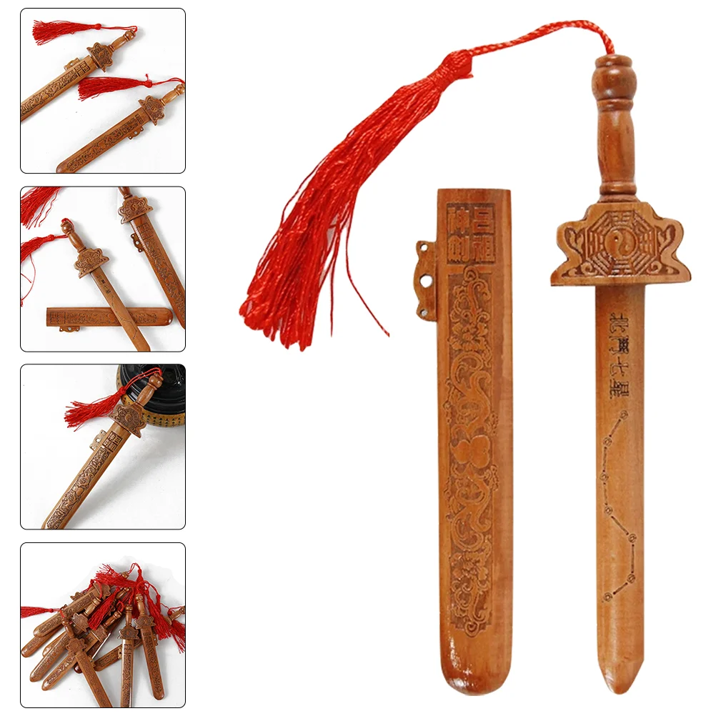 

Wood Mahogany Sword Katana Sword Safe Carve Handicraft Peach Wood Toy Knife for Children Kids Chinese Traditional Gifts