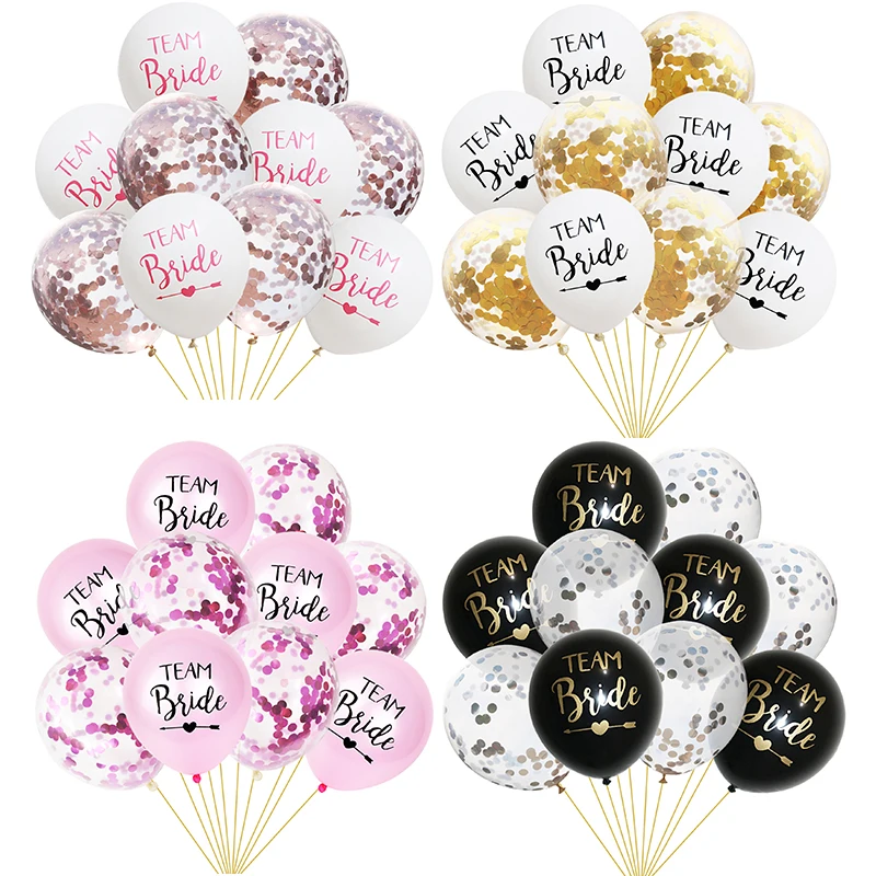 10pcs Team Bride Wedding Balloons Confetti Latex Ballons Bridal Shower Wedding Party Decorations Bachelorette Hen Party Supplies
10pcs Team Bride Wedding Balloons Confetti Latex Ballons Bridal Shower Wedding Party Decorations Bachelorette Hen Party Supplies