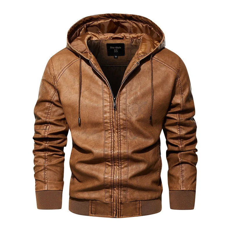 Men's New Leather Biker Jackets With Hood Fashion Motorcycle Racer Coat Outerwear For Male Tops Plus Size M-4XL
Men's New Leather Biker Jackets With Hood Fashion Motorcycle Racer Coat Outerwear For Male Tops Plus Size M-4XL