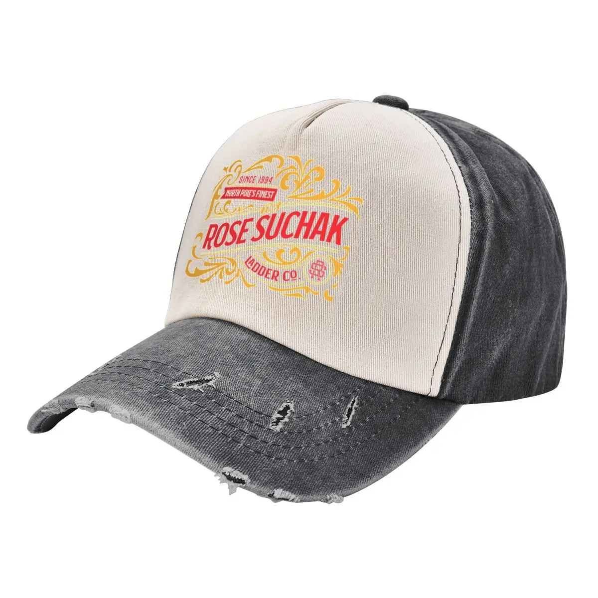 

The Rose Suchak Ladder Co. (Red and Gold on White) Baseball Cap New In Hat Golf Cap Man Women's