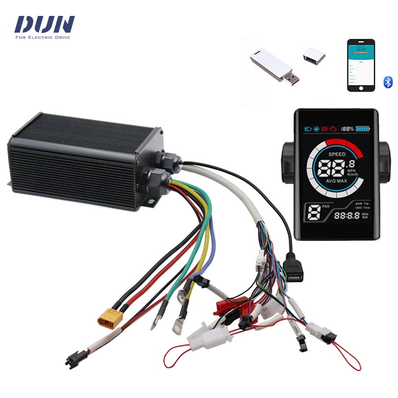 Sabvoton SVMC7245-APT 45A 36V-72V 1KW Bldc контроллер двигателя со спидометром UKS2
Sabvoton SVMC7245-APT 45A 36V-72V 1KW Bldc контроллер двигателя со спидометром UKS2