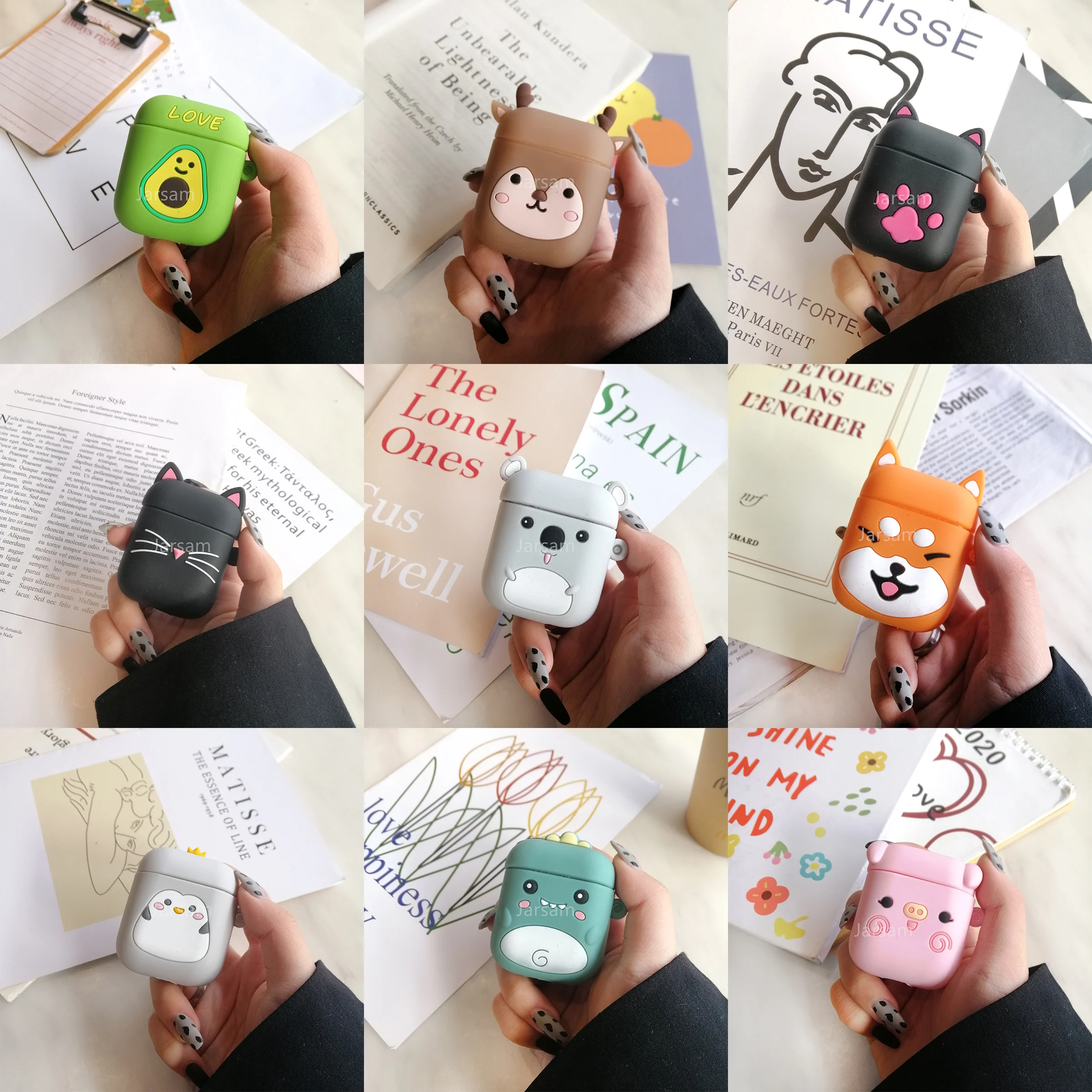 Cute Earphone Cover Hearphone Case For Airpods 1 2 Case Silicone for Air Pods 12 Earpods Case Charging BOX
Cute Earphone Cover Hearphone Case For Airpods 1 2 Case Silicone for Air Pods 12 Earpods Case Charging BOX