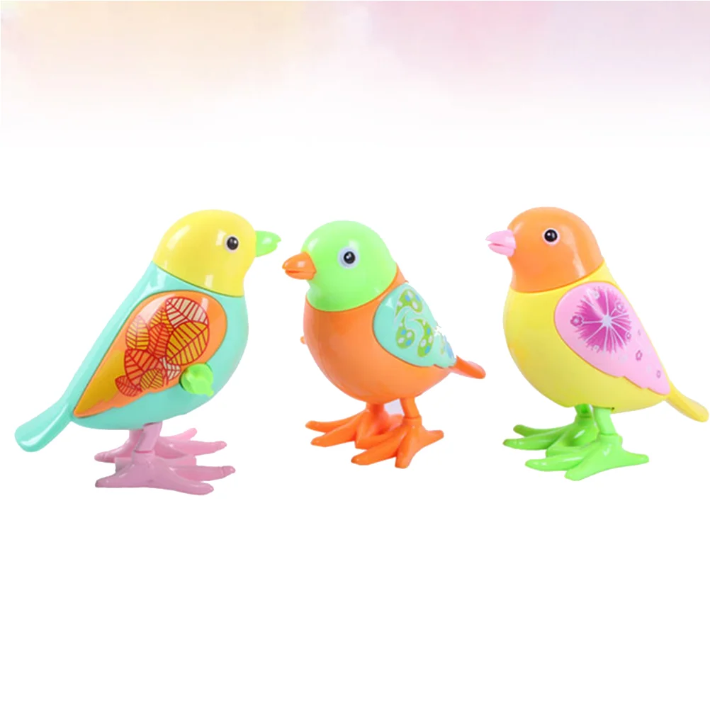 

3pcs Adorable Kids Birds Plaything Funny Wind-Up Bird Toys Favors Toy for Kid Girl Boy (Random Color)