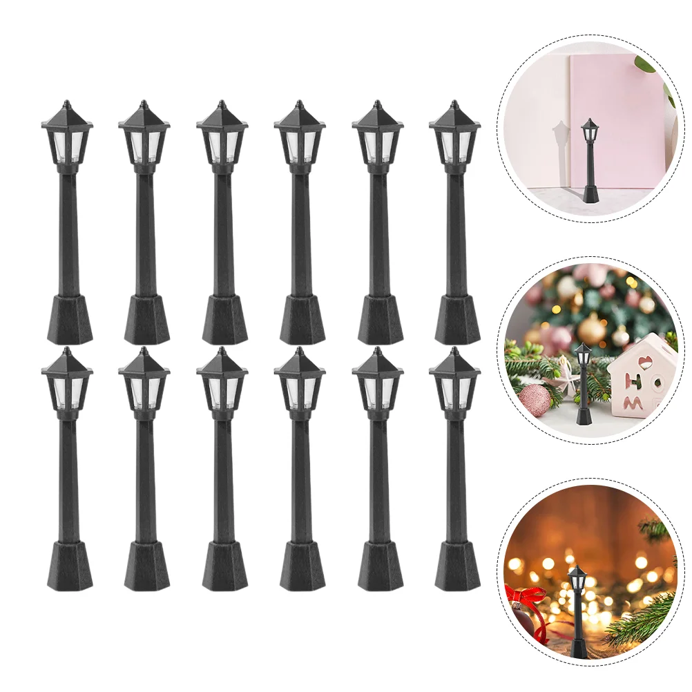 12 Pcs Mini Street Light Christmas Decorations Scene Lamppost Micro Models Plastic Miniature Streetlight
12 Pcs Mini Street Light Christmas Decorations Scene Lamppost Micro Models Plastic Miniature Streetlight