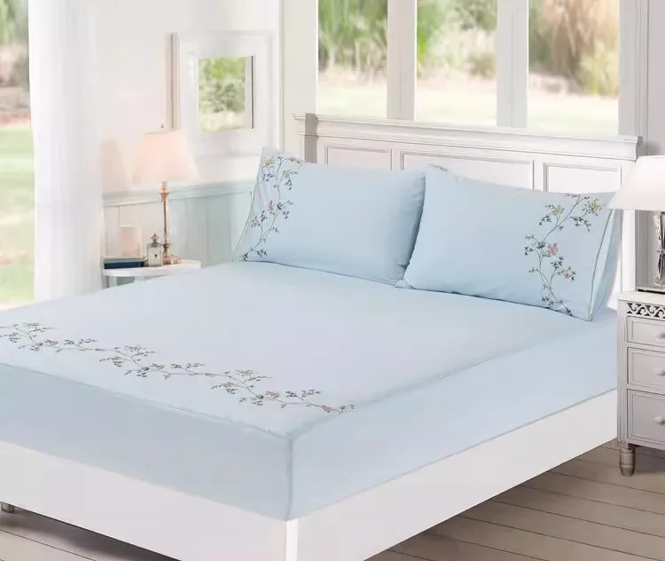 Cotton Twill Mattress Protective Cover Embroidered Fitted Sheet Mattress Protector Stretches up to 30cm Deep Machine Washable
Cotton Twill Mattress Protective Cover Embroidered Fitted Sheet Mattress Protector Stretches up to 30cm Deep Machine Washable