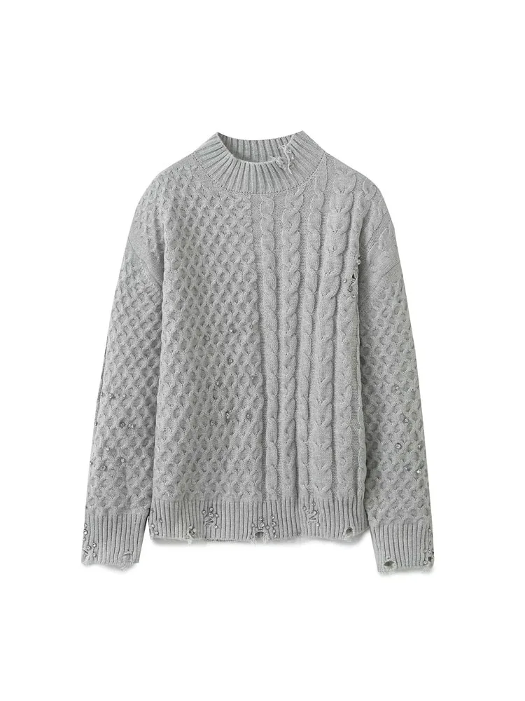 Women Leisure Sweater Striped Long Sleeve Pullover acquard Long Sleeve Tops Causal Cotton Sweater Chic Tops
Women Leisure Sweater Striped Long Sleeve Pullover acquard Long Sleeve Tops Causal Cotton Sweater Chic Tops