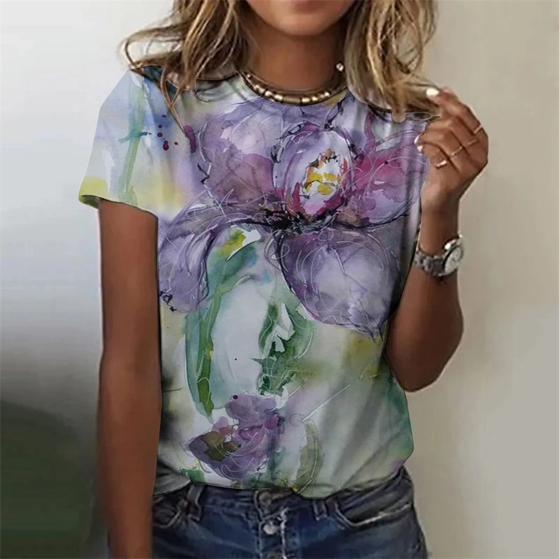 Summer Harajuku New 3D Flowers Printing T Shirt Floral Graphic T-shirts Women Fashion Short Sleeves Girls Vintage Tee Shirts Top
Summer Harajuku New 3D Flowers Printing T Shirt Floral Graphic T-shirts Women Fashion Short Sleeves Girls Vintage Tee Shirts Top