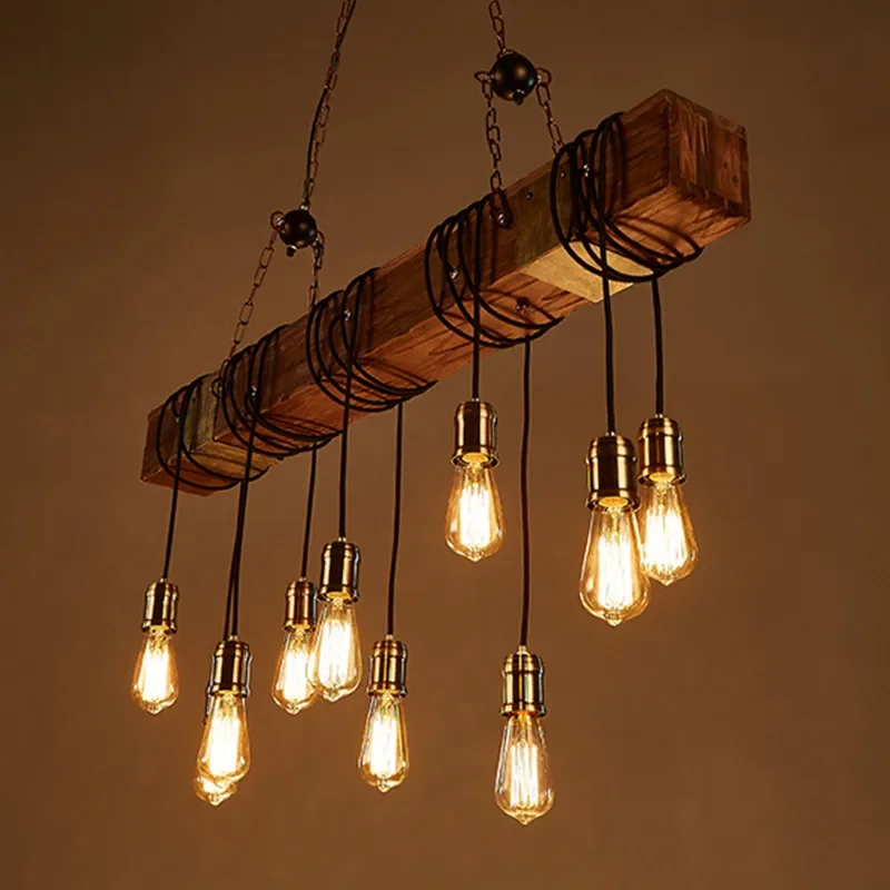 Creative Retro Wood E27 LED Ceiling Antique Industrial Chandelier Lighting LOFT Bar Luminaire Vintage Pendant Lights Lustre
Creative Retro Wood E27 LED Ceiling Antique Industrial Chandelier Lighting LOFT Bar Luminaire Vintage Pendant Lights Lustre