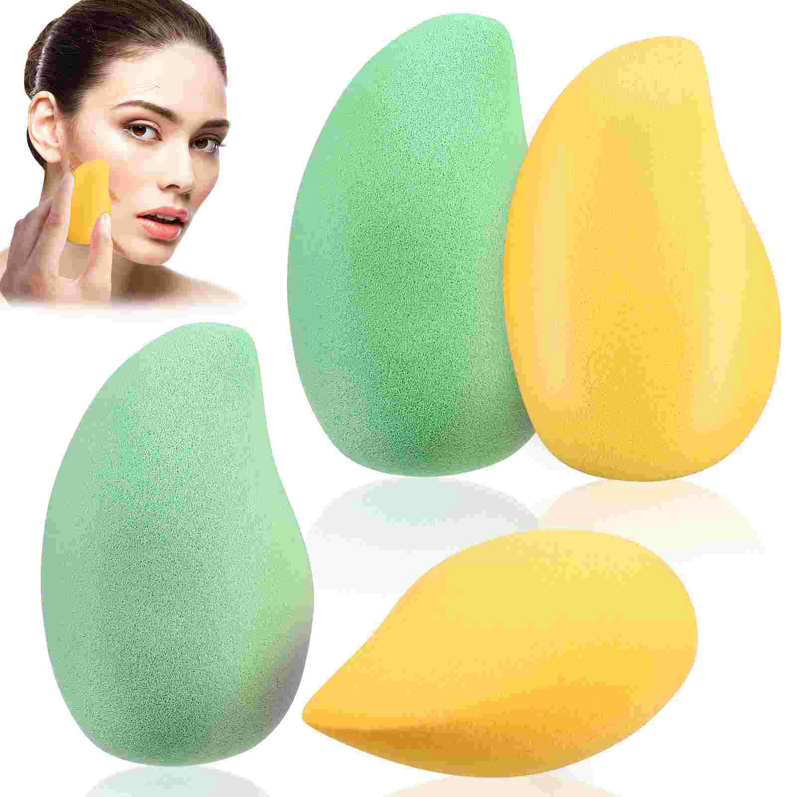 

4 Pcs Beauty Egg Women Powder Puff Sponges Makeup Supplies Girls Puffs Foundation Tools Face