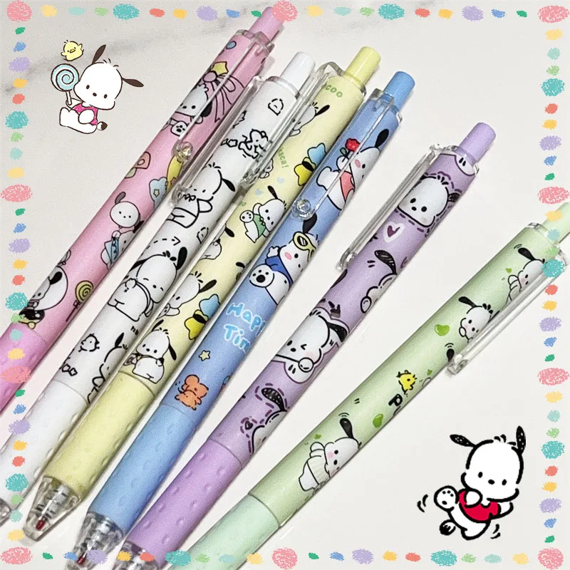 6Pcs Pochacco Gel Pens Kawaii Students Stationery Lovely Smooth Cartoon Neutral Pens Anime Sanrioed Cute Kids Girls Boys Gift
6Pcs Pochacco Gel Pens Kawaii Students Stationery Lovely Smooth Cartoon Neutral Pens Anime Sanrioed Cute Kids Girls Boys Gift