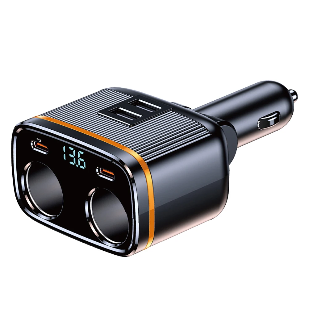 Dual USB Ports Car Charger 1 Pc 145W(MAX) 68*42*119 Mm 80W Auto Parts Black Car Accessories LED Digital Display
Dual USB Ports Car Charger 1 Pc 145W(MAX) 68*42*119 Mm 80W Auto Parts Black Car Accessories LED Digital Display