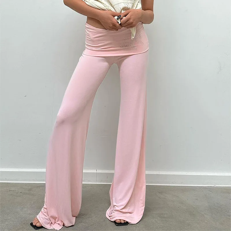 Butterfly Diamond Long Pants For Women Low Rise Stitching Sports Coquette Flare Pants Y2k Pink Streetwear Trousers
Butterfly Diamond Long Pants For Women Low Rise Stitching Sports Coquette Flare Pants Y2k Pink Streetwear Trousers