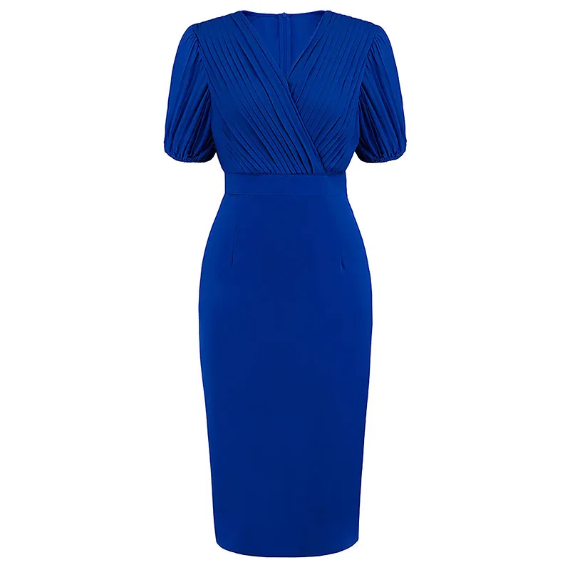 Elegant Office Slim Pleated V-neck Dress Women Clothing 2023 Summer Puff Short Sleeve High Waist Zip Split Dresses Black Red
Elegant Office Slim Pleated V-neck Dress Women Clothing 2023 Summer Puff Short Sleeve High Waist Zip Split Dresses Black Red