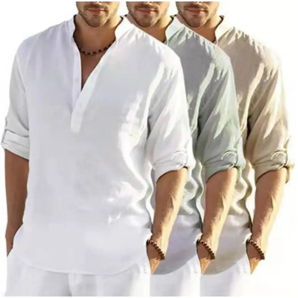 5XL Big Plus size Oversized Men's Casual Blouse Beach Long Sleeve Cotton Linen Shirt Loose Tops Summer Autumn Men's Clothing
5XL Big Plus size Oversized Men's Casual Blouse Beach Long Sleeve Cotton Linen Shirt Loose Tops Summer Autumn Men's Clothing