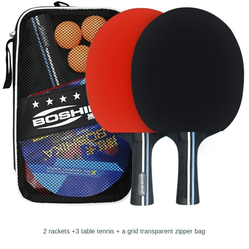 

Table Tennis Racket 2PCS Ping Pong Racket Set Pimples-in Rubber Hight Quality Blade Bat Paddle with Bag Beginner