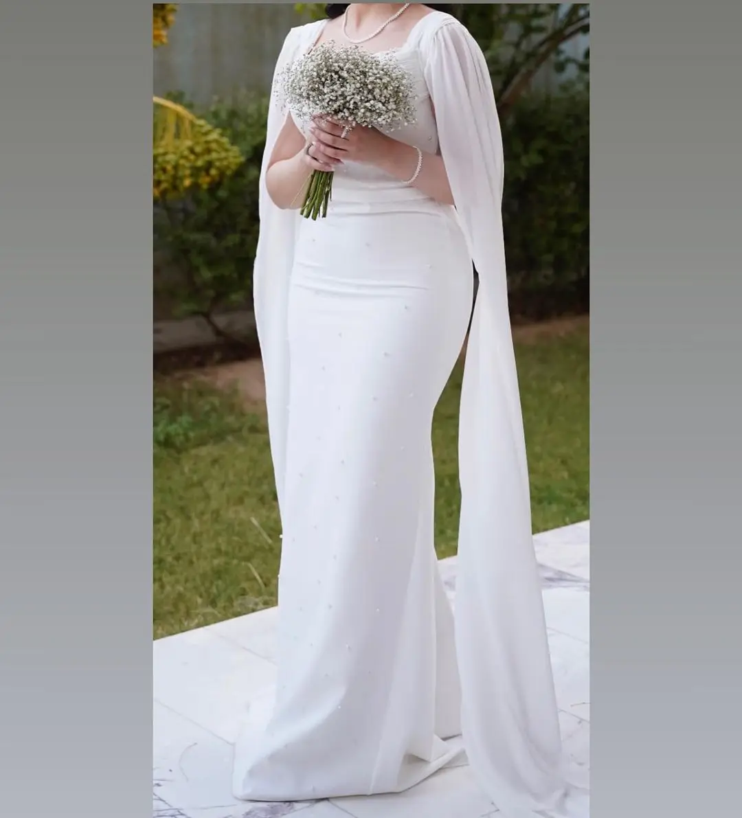 Vintage Mermaid White Prom Dresses Square Neck Pleated Beadings Evening Dresses Floor Length Formal Party Dresses
Vintage Mermaid White Prom Dresses Square Neck Pleated Beadings Evening Dresses Floor Length Formal Party Dresses