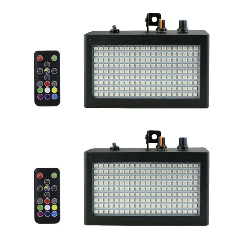 

2X 180 Leds Strobe Flash Light Portable 35W Remote Sound Control Strobe Speed For Stage Disco Bar Party Club(EU Plug)