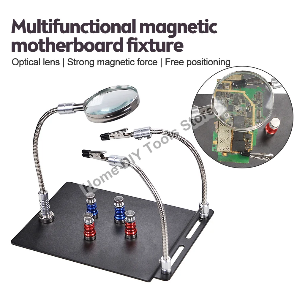 Magnetic Magnifying Glass PCB Circuit Board Holder Flexible Arm Soldering Welding Station Soldering Iron Stand Repair Tools
Magnetic Magnifying Glass PCB Circuit Board Holder Flexible Arm Soldering Welding Station Soldering Iron Stand Repair Tools