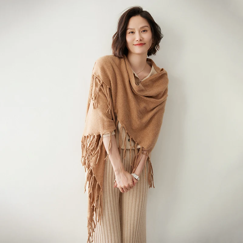 

Women's shawl leisure solid color scarf fashion multifunctional shawl scarf sweater Korean coat can be worn all season
